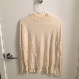 Uniqlo mock turtle neck sweater in cream